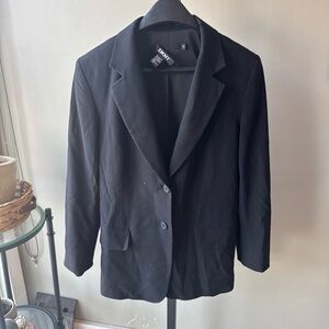 DKNY Black Tailored Two-Button Blazer